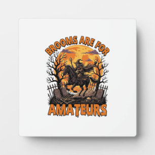 Bezem Is Amateurs Halloween Heksen Paard Maan Gra Fotoplaat