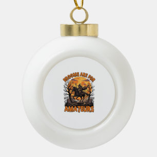 Bezem Is Amateurs Halloween Heksen Paard Maan Gra Keramische Bal Ornament