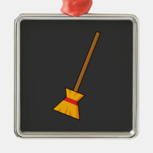 bezem metalen ornament