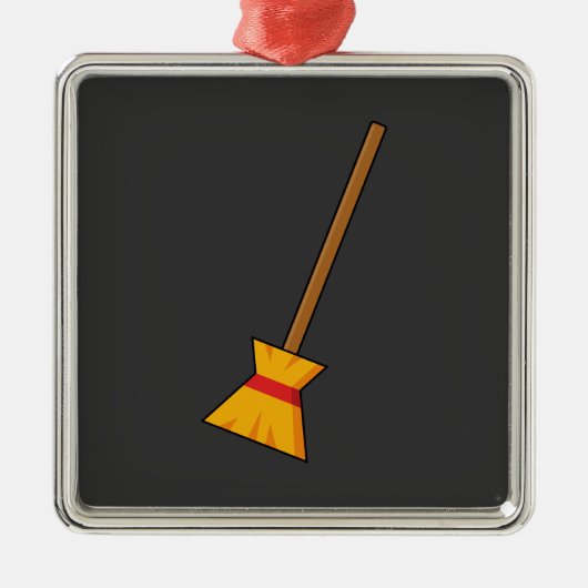 bezem metalen ornament (Voorkant)