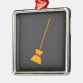 bezem metalen ornament (Links)