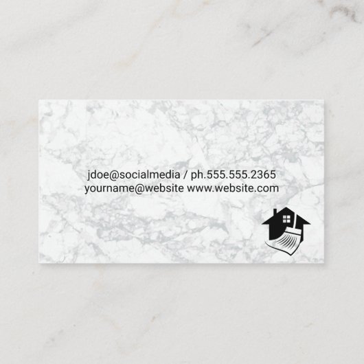 bezem | Schoonmaakdiensten Visitekaartje (Achterkant)