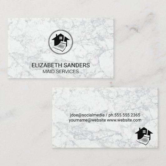 bezem | Schoonmaakdiensten Visitekaartje (Voorkant / Achterkant)