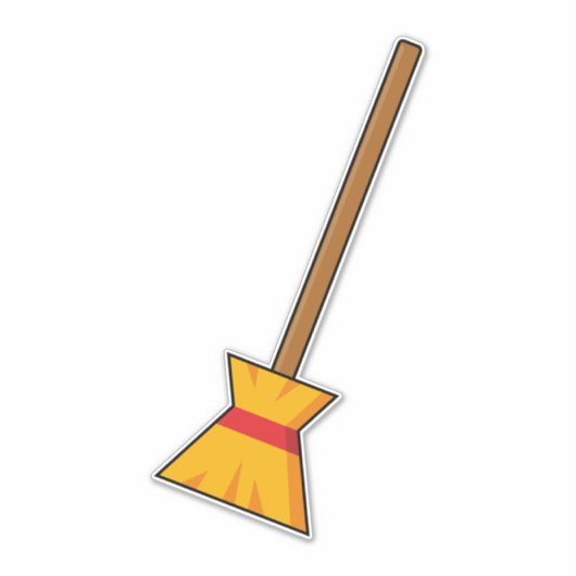 bezem sticker (Voorkant)