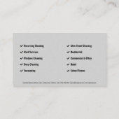 Bezem & Vacuum - Huis schoonmaakdiensten Visitekaartje (Achterkant)