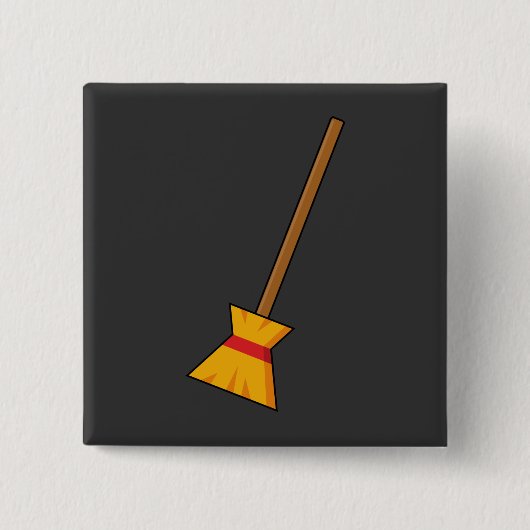bezem vierkante button 5,1 cm (Voorkant)
