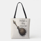 Bezem voor heksen tote bag (Achterkant)