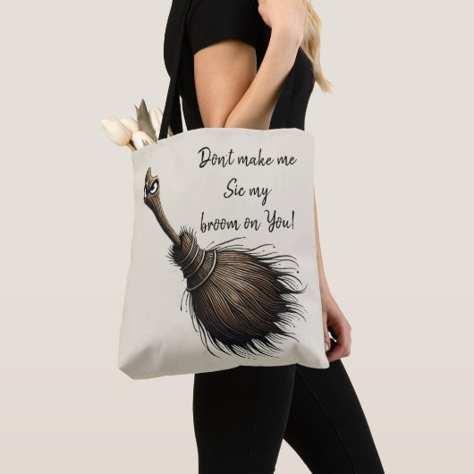 Bezem voor heksen tote bag (Dichtbij)