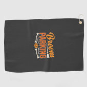 Bezemparkeer Halloween Vectorontwerp_1 Golfhanddoek (Horizontaal)