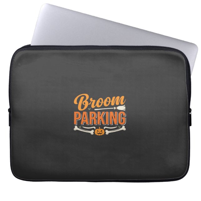 Bezemparkeer Halloween Vectorontwerp_1 Laptop Sleeve (Voorkant)
