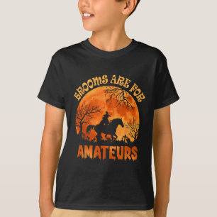  bezems zijn voor amateurs Halloween Horse RI T-shirt