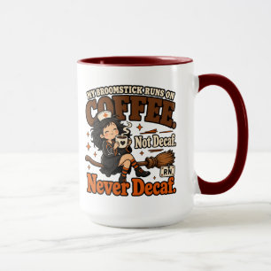 Bezemsteel Draait Op Koffie Nooit Decaf Verpleegst Mok