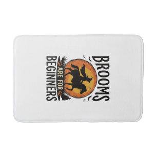 Bezemstelen zijn voor beginners Vintage Halloween Badmat
