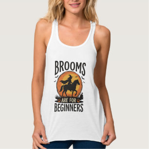 Bezemstelen zijn voor beginners Vintage Halloween Tanktop