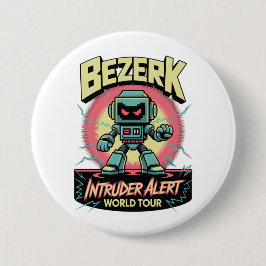Bezerk Indringer Alarm Wereldtour Retro Arcade Ronde Button 7,6 Cm