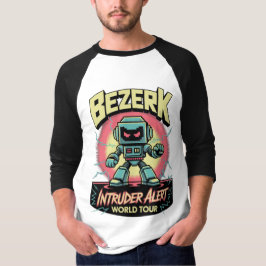 Bezerk Indringer Alarm Wereldtour Retro Arcade T-shirt