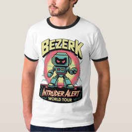 Bezerk Indringer Alarm Wereldtour Retro Arcade T-shirt