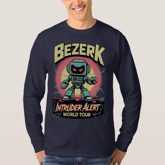 Bezerk Indringer Alert Wereldtour Retro Arcade T-shirt (Voorkant)
