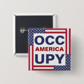 BEZET AMERIKA VIERKANTE BUTTON 5,1 CM (Voorkant /achterkant)