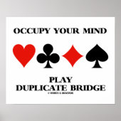 Bezet je denkwijze om dubbele brugkaarten te spele poster (Voorkant)