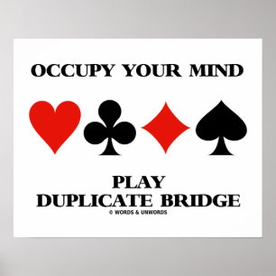 Bezet je denkwijze om dubbele brugkaarten te spele poster