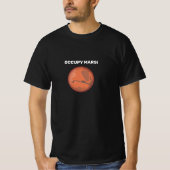 Bezet Mars gedrukt op T-Shirt (Voorkant)