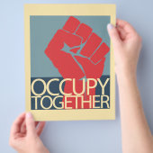 Bezet samen demonstrerende kunst Bezet Wall Street Flyer (Hand)