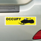 bezet snowmobile bumpersticker (Op auto)