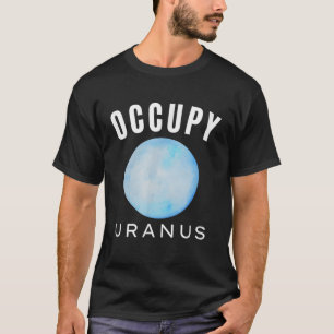 Bezet Uranus Art Planet Uranus Zonnestelsel Ruimte T-shirt