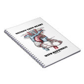 Bezet uw hart met geluk (anatomisch) notitieboek (Rechterzijde)