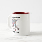 Bezet uw hart met geluk (anatomisch) tweekleurige koffiemok (Voorkant links)