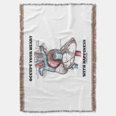 Bezet uw hart met geluk Anatomische Humor Deken (Voorkant Verticaal)