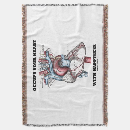 Bezet uw hart met geluk Anatomische Humor Deken (Voorkant Verticaal)