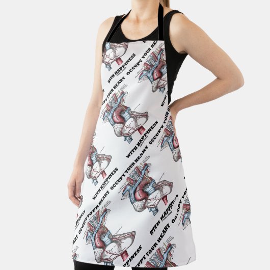 Bezet uw hart met geluk Anatomische Humor Schort (Insitu)