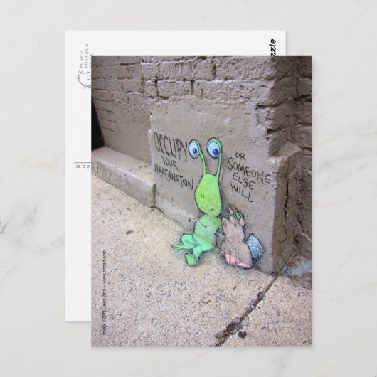 bezet uw verbeelding briefkaart (Voorkant / Achterkant)