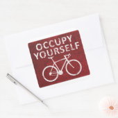 Bezet uzelf vierkante sticker (Envelop)