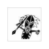 bezeten krijger demon pop rubberstempel (Afrduk)