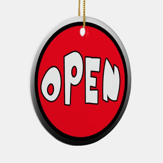 Bezette of open omkeerbare deurschakelaar keramisch ornament (Rechts)