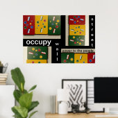 bezetten de moslimstraat de macht van het volk poster (Thuiskantoor)