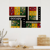 bezetten de moslimstraat de macht van het volk poster (Keuken)