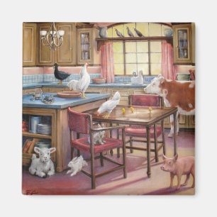 Bezetting van de keukenmagneet magneet