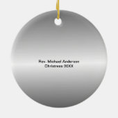 Bezettingspredikant Religieuze Clergy Persoonlijk Keramisch Ornament (Achterkant)