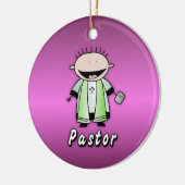 Bezettingspredikant Religieuze minister Gepersonal Keramisch Ornament (Links)