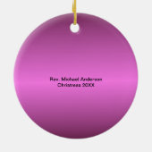 Bezettingspredikant Religieuze minister Gepersonal Keramisch Ornament (Achterkant)