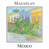 Bezienswaardige straten van de oude stad Mazatlan Sticker (Voorkant)