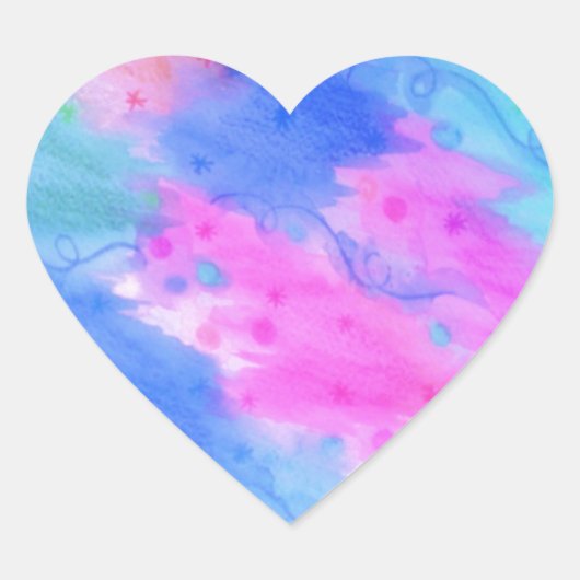 BEZIENSWAARDIGHEDEN 1 - Lichtblauw  sterrenhemel A Hart Sticker (Voorkant)