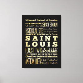 Bezienswaardigheden & beroemde plaatsen van Saint  Canvas Afdruk