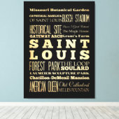 Bezienswaardigheden & beroemde plaatsen van Saint  Canvas Afdruk (Insitu (Houten vloer))