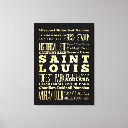 Bezienswaardigheden & beroemde plaatsen van Saint  Canvas Afdruk (Voorkant)