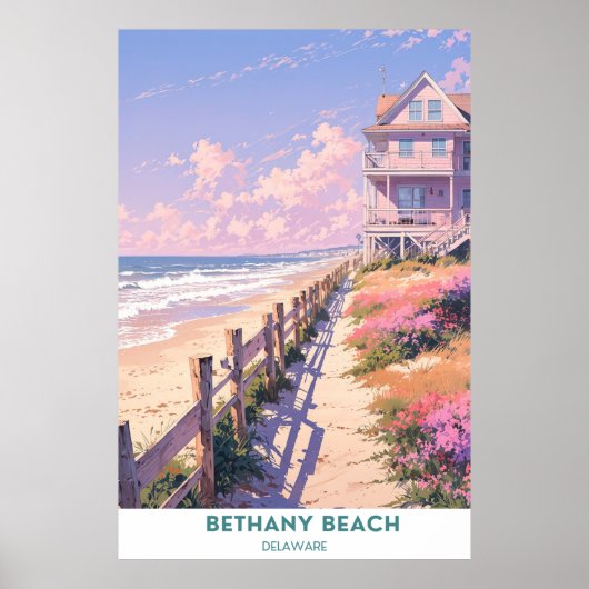 Bezienswaardigheden Bethany Beach, Delaware Seasho Poster (Voorkant)